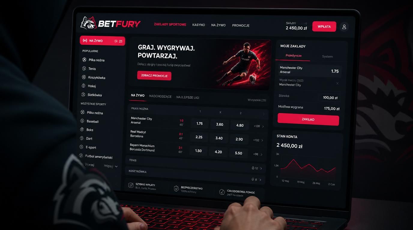 Gracz analizujący kursy zakładów sportowych na Betfury Casino 